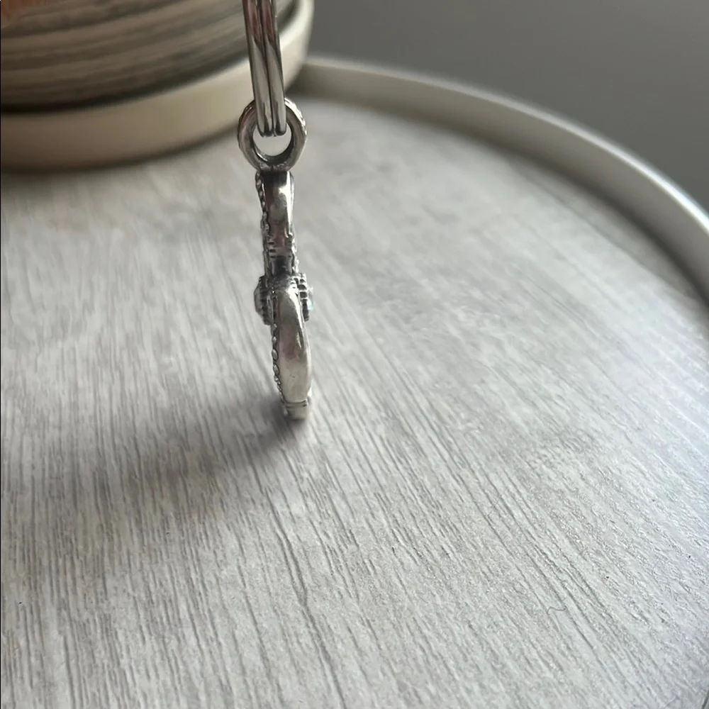 Brighton Silver Floral Keychain